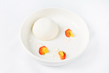 mousse cake  with fresh strawberry