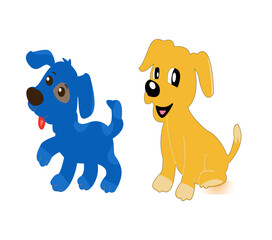 cute kawaii dog mascot icon, cute kawaii dog logo, vector graphic illustration