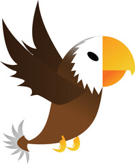 Eagle Animal Simple Flat Design Vector