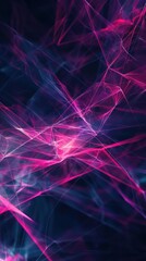 Minimalistic Abstract - Purple-Pink Light Rays Network Digital Art