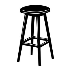 Bar Stool vector silhouette illustration svg file