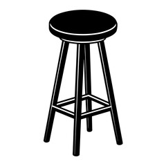 Bar Stool vector silhouette illustration svg file