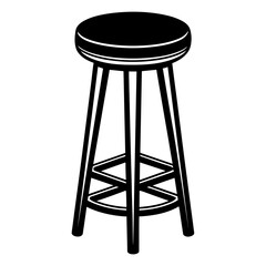 Bar Stool vector silhouette illustration svg file