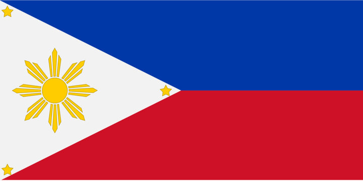 Republic of the Philippines Flag Vector Illustrations