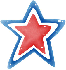 Star art object for independence day