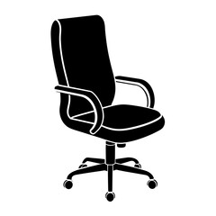 Office Chair vector silhouette illustration svg file