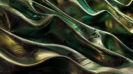 Naklejka premium wallpaper wave liquid green gold black luxury, 16:9, HD golden, elegant, emerald, modern, decoration, blue, graphic, banner, fashion, marbling