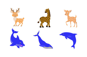 collection of animal vector illustrations