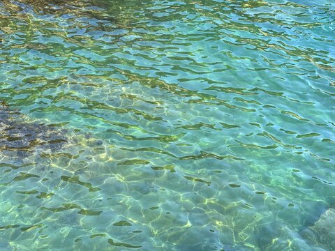Sea water clear rippled surface beautiful seascape