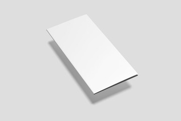 Blank flying DL trifold brochure mockup