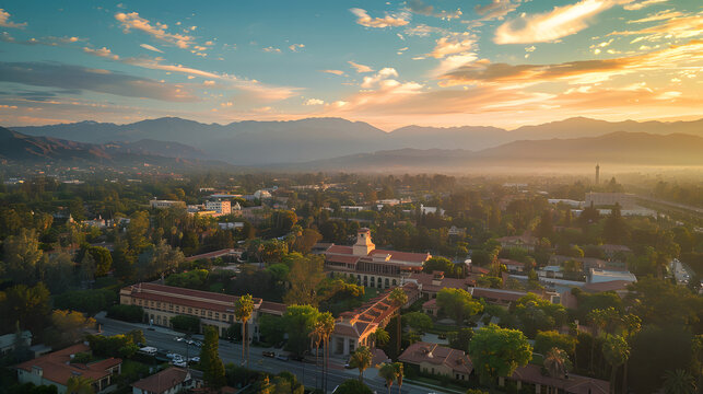 Aerial view of downtown Pasadena, California