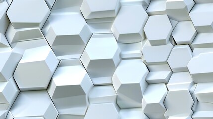 Fototapeta premium Modern interior with a minimal 3D honeycomb pattern, creating a visually dynamic backdrop.