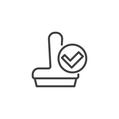 Approved Stamp line icon