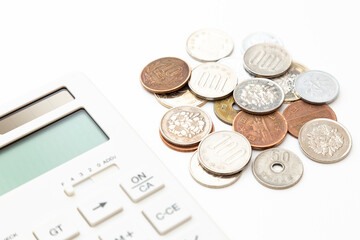 小銭と電卓