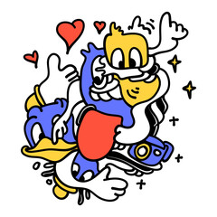 Doodle Abstract Social Media. This doodle is perfect for use as an illustration for a variety of content, such as blogs, websites, social media, and marketing materials.