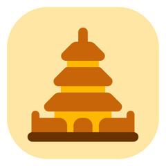 Editable shrine, temple vector icon. Landmark, monument, religious, building, architecture. Part of a big icon set family. Perfect for web and app interfaces, presentations, infographics, etc
