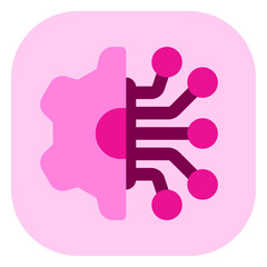 Editable configuration, setting, tech vector icon. AI technology, artificial intelligence, computer. Part of a big icon set family. Perfect for web and app interfaces, presentations, infographics, etc