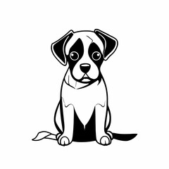 Fototapeta premium doodle dog illustration