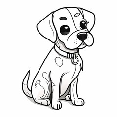 Fototapeta premium doodle dog illustration