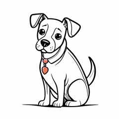 Fototapeta premium doodle dog illustration