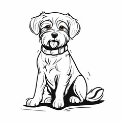 Fototapeta premium doodle dog illustration
