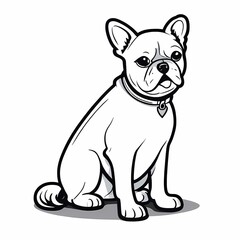 Fototapeta premium doodle dog illustration