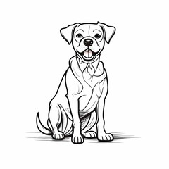 Fototapeta premium doodle dog illustration