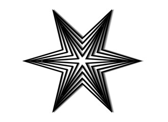 star shape logo template with line compotion on white background. 
