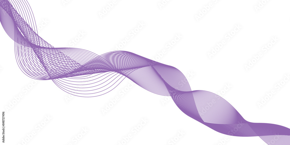 Aufkleber abstract purple color wave element for design. digital frequency track equalizer. stylized line art 