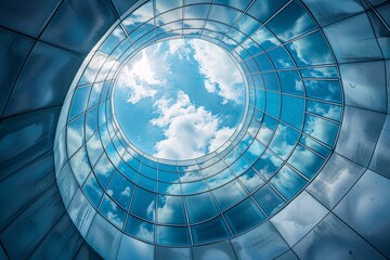 Naklejka premium Visually stunning architectural background featuring a blend of colorful and aesthetically pleasing designs, perfect for enhancing the visual appeal of online meetings and video call wallpapers,