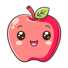 Obraz premium apple sticker, kawaii, symmetry, logo design,