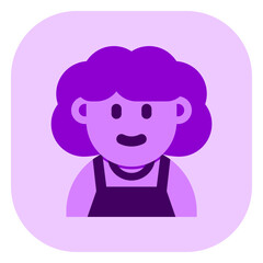 Editable middle aged woman avatar vector icon. User, profile, identity, persona. Part of a big icon set family. Perfect for web and app interfaces, presentations, infographics, etc
