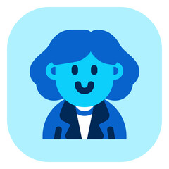 Editable business woman avatar vector icon. User, profile, identity, persona. Part of a big icon set family. Perfect for web and app interfaces, presentations, infographics, etc