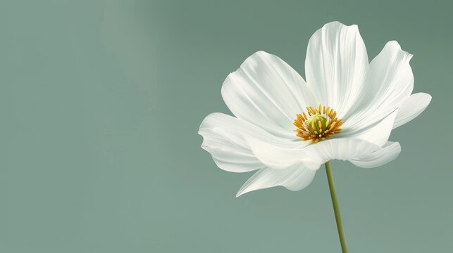 A white flower is depicted in this image