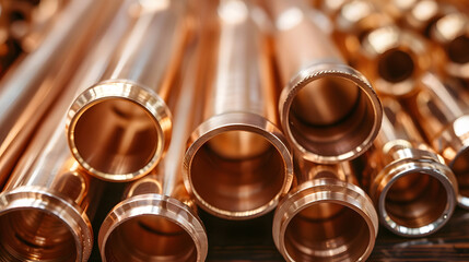 copper pipes and fittings for carrying out plumbing work