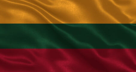 Lithuania waving flag
