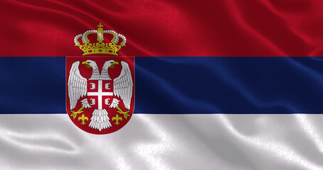 Serbia waving flag