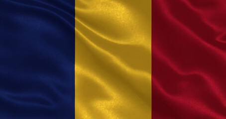 Romanina waving flag