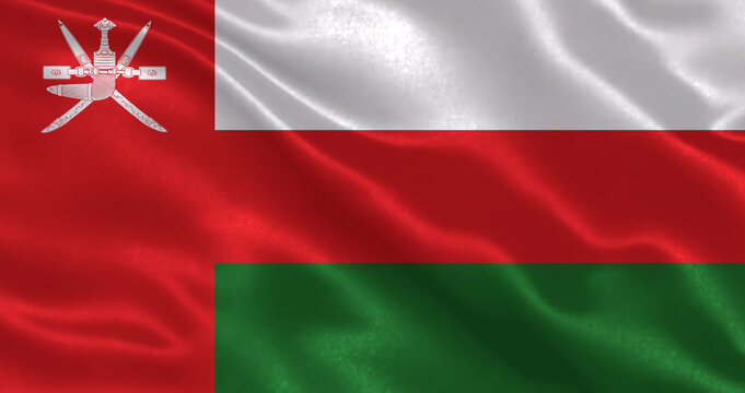 Oman waving flag
