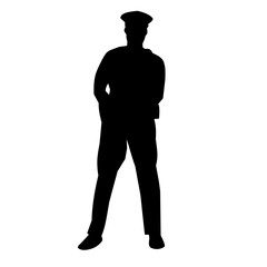 Police silhouette illustration
