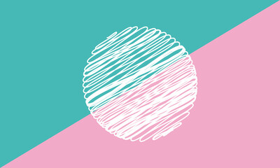 abstract scratch circle background with diagonal blue and pink. horizontal sale banner template background. background with Space text. banner promotion. social media posts.
