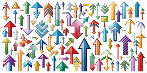 Fototapeta premium arrows, drawing, different, direction