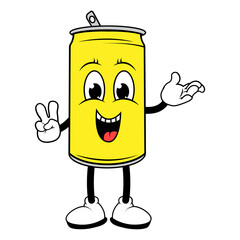 Drinking Can Cartoon