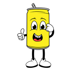 Drinking Can Cartoon