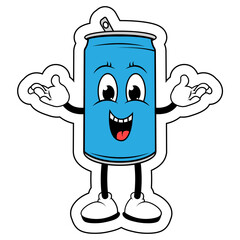 Drinking Can Cartoon