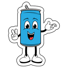 Drinking Can Cartoon