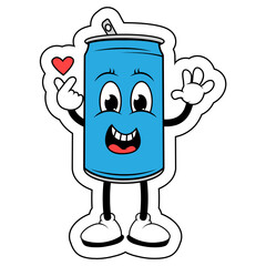 Drinking Can Cartoon