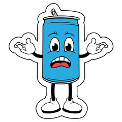 Drinking Can Cartoon