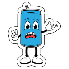 Drinking Can Cartoon