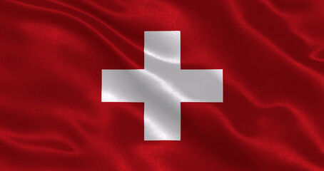 Switzerland waving flag